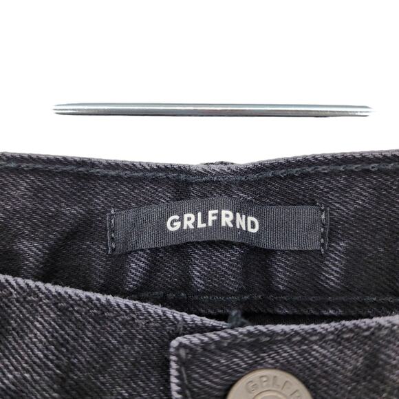 GRLFRND Button Fly High Distressed Skinny Rise Karolina Jeans in Raven Size 26 - Picture 3 of 6